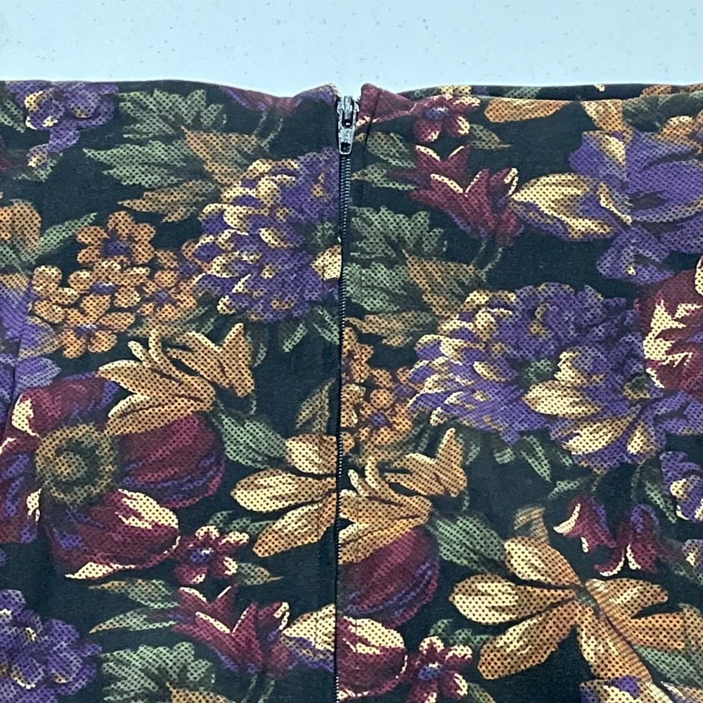 Vintage Briggs Skirt Dark Floral Maxi Womens‎ 14P Whimsigoth Dark Cottagecore